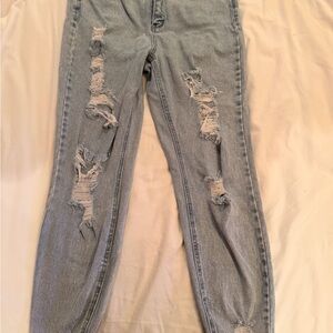 Tinseltown Light Wash Ripped Skinny Jeans